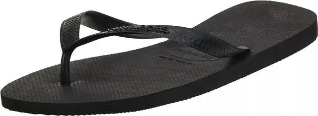 Main image of Havaianas Unisex Regular Cushioned Footbed Top Flip Flops, Black, Size 35/26