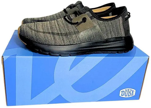 Alt view image 2 of 3 - Hey Dude Men's Comfortable Sirocco Slip-on Regular Sneaker, Black, Size 10