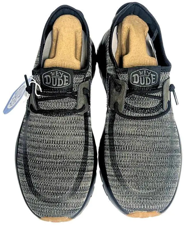 Main image of Hey Dude Men's Comfortable Sirocco Slip-on Regular Sneaker, Black, Size 10