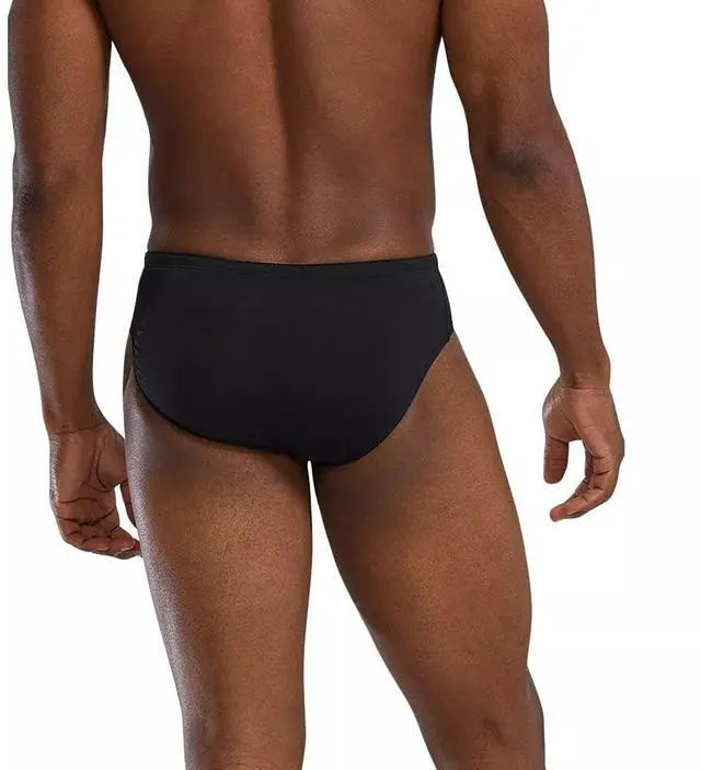 Alt view image 2 of 4 - TYR Mens Durafast Elite Racer Brief Comfortable Swimsuit - Black, Size 30