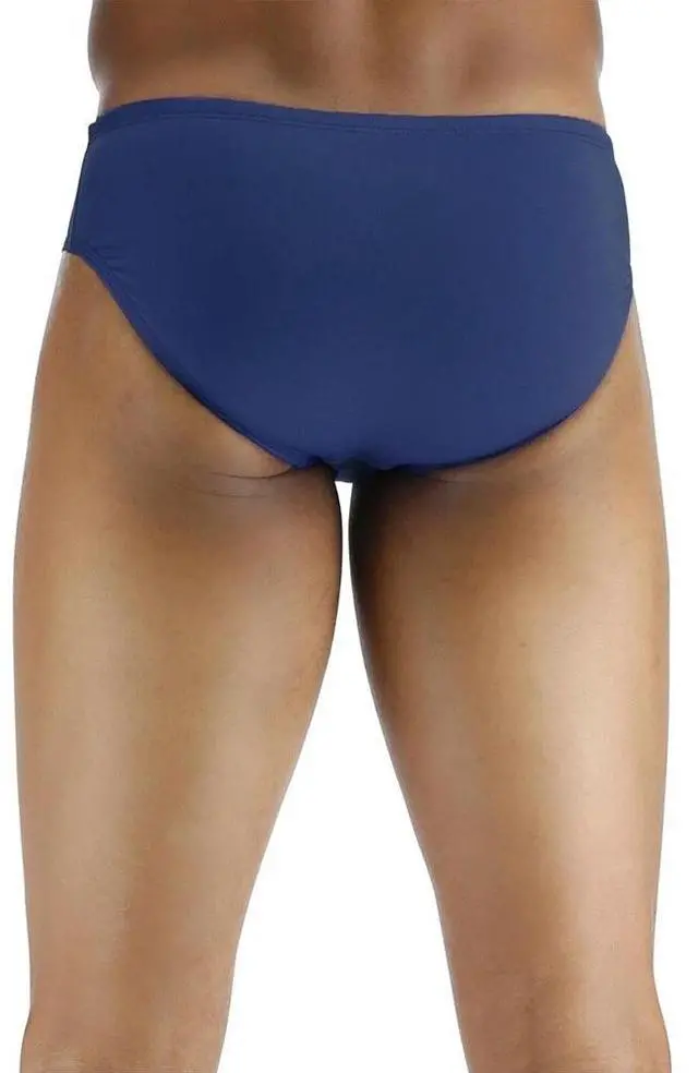 Alt view image 2 of 5 - TYR Mens Durafast Elite Racer Brief Comfortable Swimsuit - Navy, Size 34