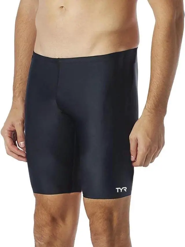 Alt view image 2 of 2 - TYR Men's Durafast One Jammer Swimsuit, Black, Size 36
