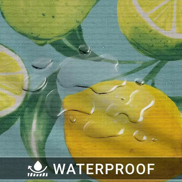 Alt view image 2 of 7 - Elrene Home Fashions Lemon Grove Waterproof Stain Resistant Tablecloth, Oblong (Rectangle), 60" x 102"