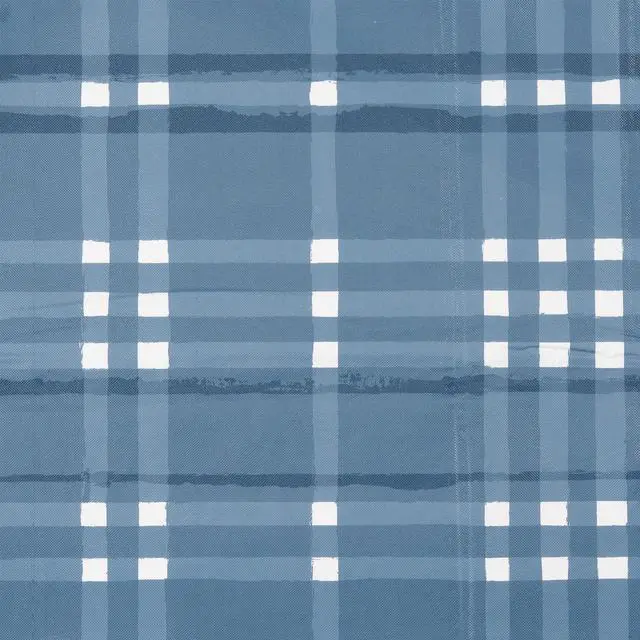 Main image of Elrene Home Fashions Plaid Waterproof, Spill Proof Tablecloth, Blue, Oval, 52" x 70"