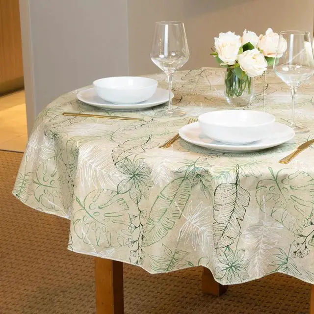 Alt view image 6 of 7 - Elrene Home Fashions Antigua Vinyl Waterproof, Spill Proof Tablecloth, Oblong (Rectangle), 60" x 102"