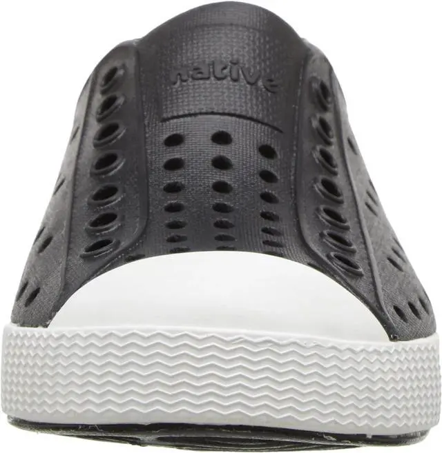 Alt view image 3 of 6 - Native Kid's Jefferson Slip-On Sneakers, Jiffy Black/Shell White, Size C8 M US
