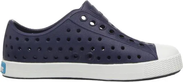 Alt view image 4 of 6 - Native Jefferson Kid's Slip-On Sneakers, Regatta Blue/Shell White, Size C8 M US