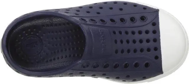 Alt view image 3 of 6 - Native Jefferson Kid's Slip-On Sneakers, Regatta Blue/Shell White, Size C8 M US