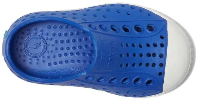 Alt view image 3 of 4 - Native Shoes Kid's Jefferson Lightweight Slip-On Shoes, UV Blue/Shell White, Size C4