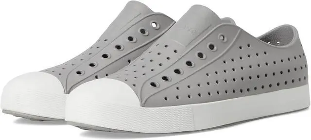 Alt view image 2 of 5 - Native Jefferson Unisex Waterproof Slip-On Regular Shoes, Pigeon Grey/Shell White, Size 8 Women/6 Men