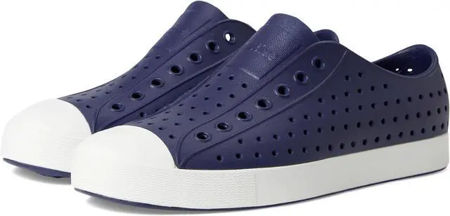 Alt view image 2 of 5 - Native Jefferson Unisex Waterproof Slip-On Regular Shoes, Regatta Blue/Shell White, Size 8 Women/6 Men