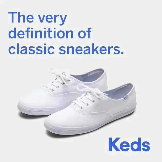 Alt view image 2 of 7 - Keds Women's Champion Canvas Lace Up Casual Wide Sneaker, White, Size W 9