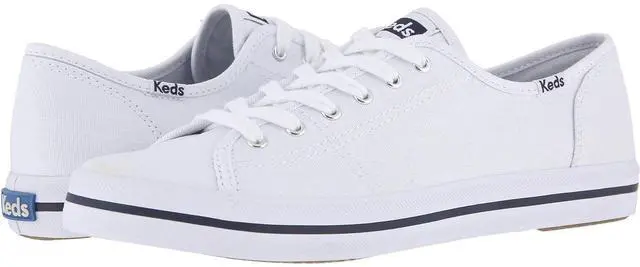 Alt view image 2 of 7 - Keds Women's Kickstart Seasonal Solid Canvas Sneaker, White, Size 9.5