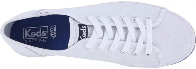 Alt view image 5 of 7 - Keds Women's Kickstart Seasonal Solid Canvas Sneaker, White, Size 9.5