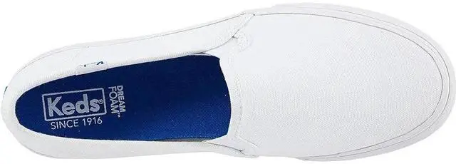 Alt view image 3 of 6 - Keds WF61020 Women's Double Decker Canvas Slip On Sneakers, White, Size 9.5