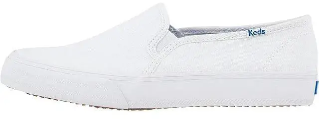 Main image of Keds WF61020 Women's Double Decker Canvas Slip On Sneakers, White, Size 9.5