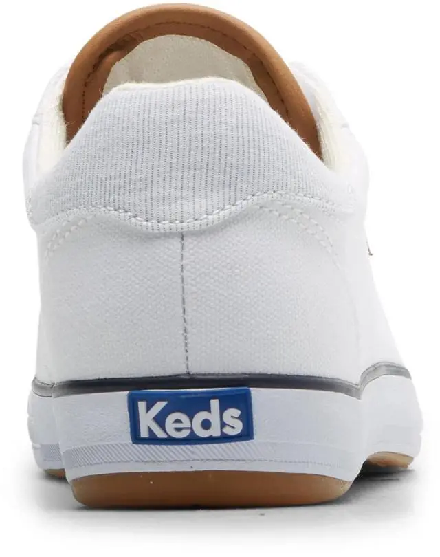Alt view image 4 of 7 - Keds Women's Center III Canvas Lace Up Regular Sneakers, White/Navy - Size 7