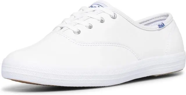 Main image of Keds WH45750 Women's Champion Leather Lace-Up Sneakers, White, Size 7.5