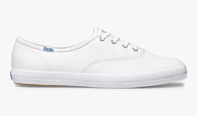Alt view image 5 of 6 - Keds WH45750 Women's Champion Leather Lace-Up Sneakers, White, Size 9.5