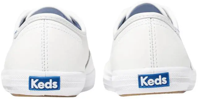 Alt view image 5 of 6 - Keds Women's Champion Leather Lace-Up Casual Wide Sneakers, White, Size 7.5