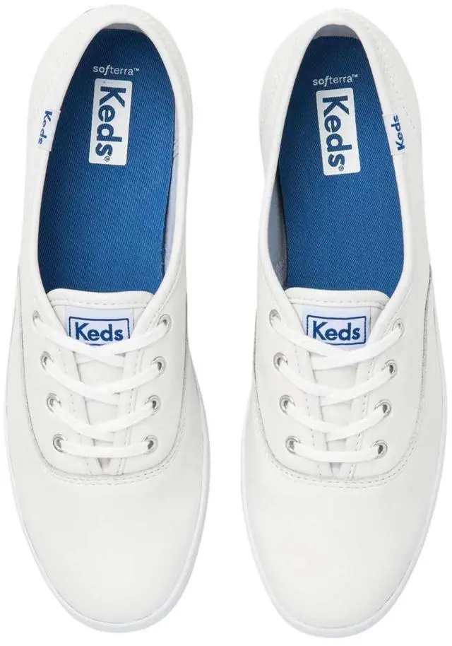 Alt view image 2 of 6 - Keds Women's Champion Leather Lace-Up Casual Wide Sneakers, White, Size 7.5