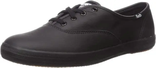 Main image of Keds Women's Champion Original Leather Lace-Up Sneaker, Black, Size 8.5