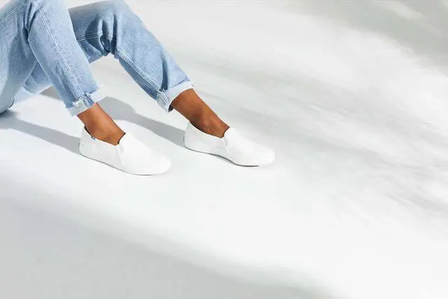 Alt view image 2 of 7 - Keds Women's Double Decker Slip-on Regular Leather Sneakers, White, Size 9