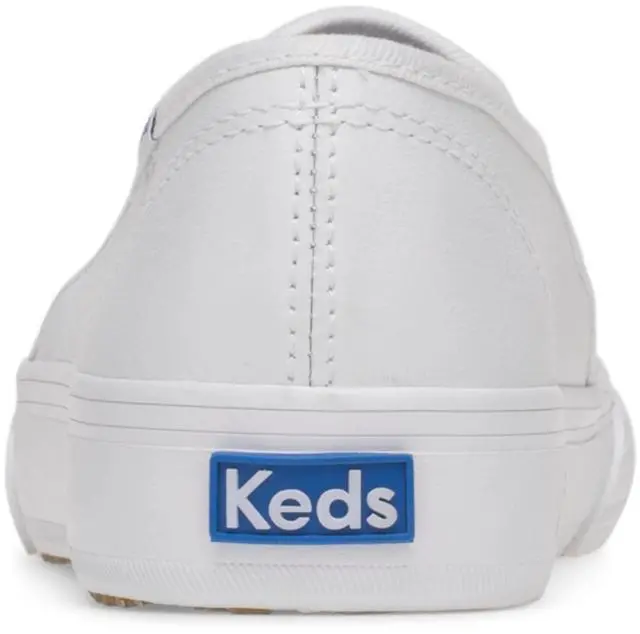 Alt view image 5 of 7 - Keds Women's Double Decker Slip-on Regular Leather Sneakers, White, Size 9