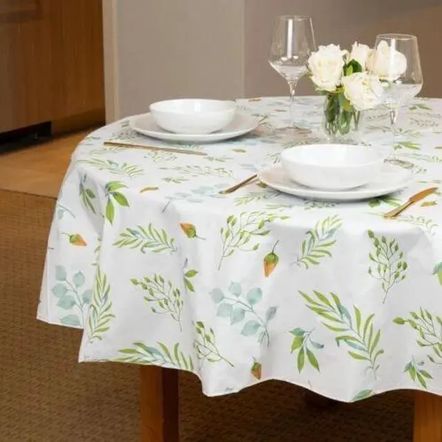 Alt view image 5 of 7 - Elrene Home Fashions Camilla's Garden Waterproof, Tablecloth, Round, 70" x 70"