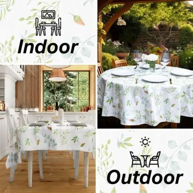 Alt view image 4 of 7 - Elrene Home Fashions Camilla's Garden Waterproof, Tablecloth, Round, 70" x 70"