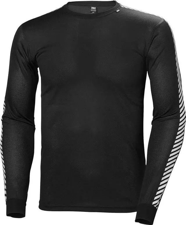 Main image of Helly Hansen Men's HH LIFA® Stripe Long-Sleeve Crew Base Layer, Black - Medium