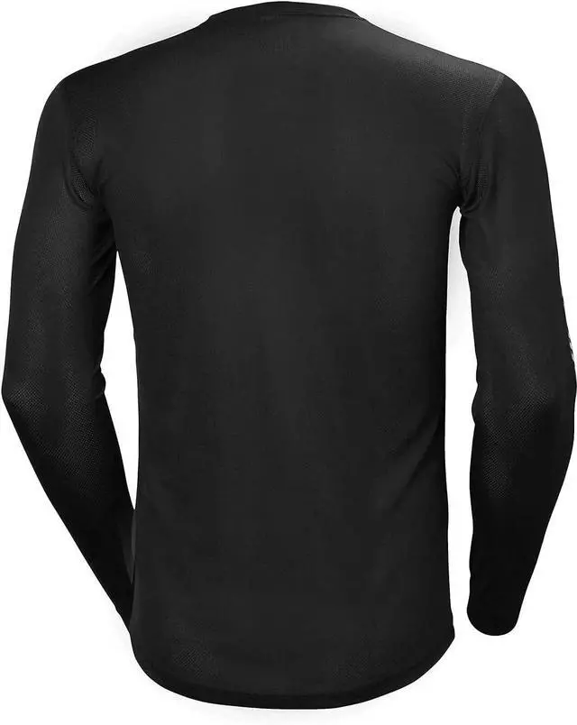 Alt view image 4 of 5 - Helly Hansen Men's HH LIFA® Stripe Long-Sleeve Crew Base Layer, Black - Medium