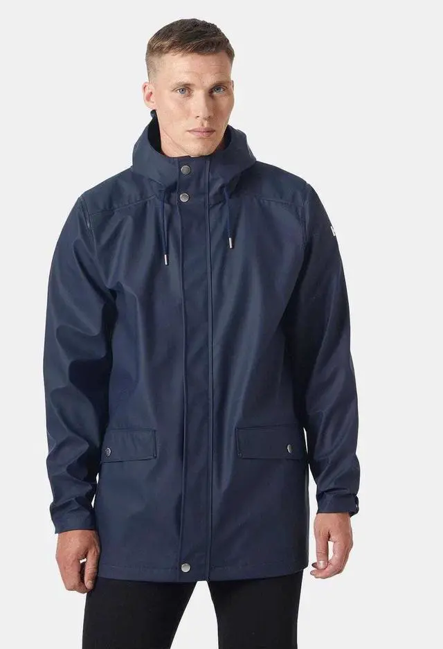 Alt view image 2 of 5 - Helly Hansen HELOX® Iconic Men's Moss Waterproof Rain Coat, Navy - XLarge