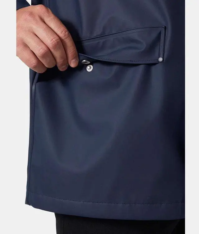 Alt view image 4 of 5 - Helly Hansen HELOX® Iconic Men's Moss Waterproof Rain Coat, Navy - XLarge