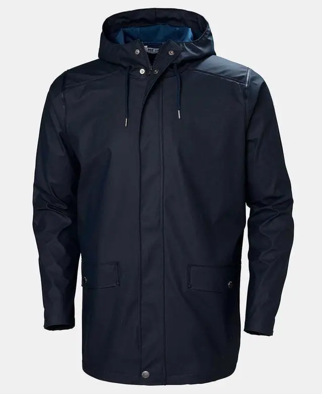 Main image of Helly Hansen HELOX® Iconic Men's Moss Waterproof Rain Coat, Navy - XLarge