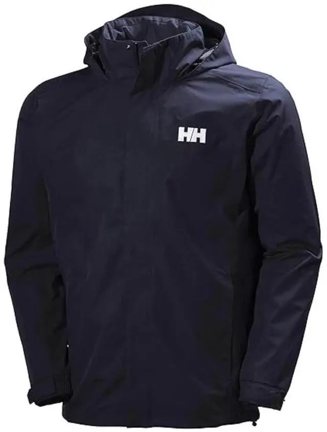 Main image of Helly Hansen Men's Dubliner Shell Jacket, Windproof & Packable Hood, Navy, Large