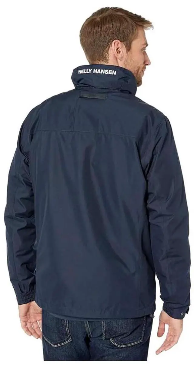 Alt view image 4 of 4 - Helly Hansen Men's Dubliner Shell Jacket, Windproof & Packable Hood, Navy, Large