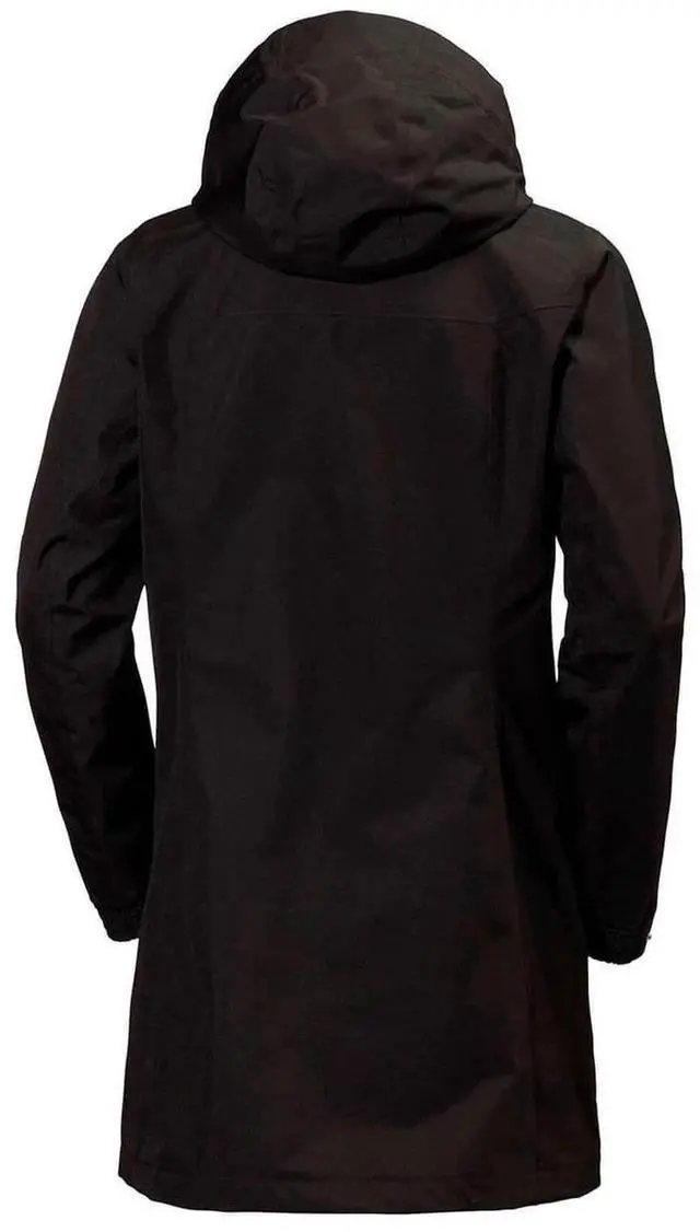 Alt view image 4 of 4 - Helly Hansen 62648 Women's Aden Long Rain Jacket, Black, Medium