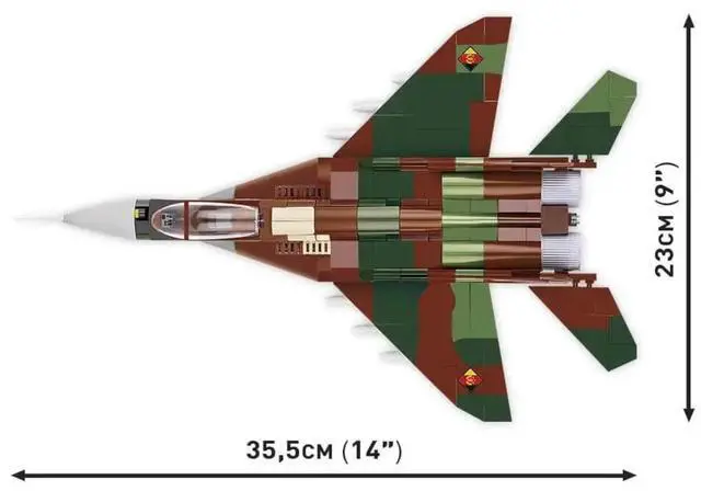 Alt view image 3 of 7 - COBI 5851 Toys Armed Forces MiG-29 Aircraft Building Set, 545 Piece, Age 9+