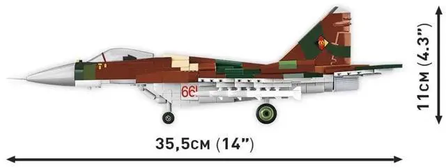 Alt view image 4 of 7 - COBI 5851 Toys Armed Forces MiG-29 Aircraft Building Set, 545 Piece, Age 9+