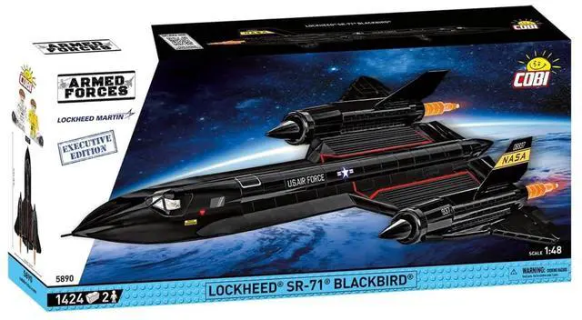 Main image of COBI 5890 Armed Forces Lockheed SR-71 Blackbird Building Set, 1424 Pcs, Age 8+