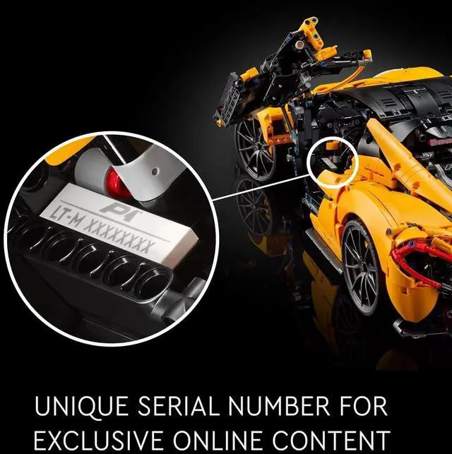 Alt view image 5 of 6 - LEGO Technic McLaren P1 with V8 Piston Engine Building Set, 3893 Pieces, Age 18+