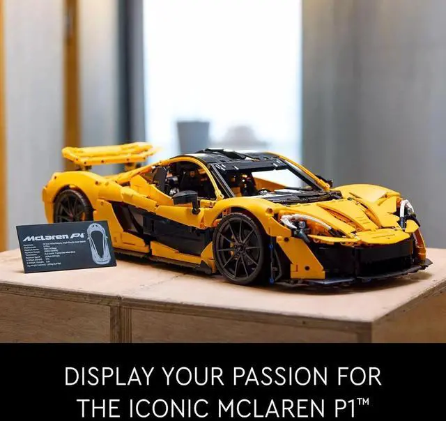 Alt view image 4 of 6 - LEGO Technic McLaren P1 with V8 Piston Engine Building Set, 3893 Pieces, Age 18+