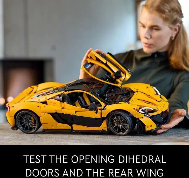 Alt view image 2 of 6 - LEGO Technic McLaren P1 with V8 Piston Engine Building Set, 3893 Pieces, Age 18+