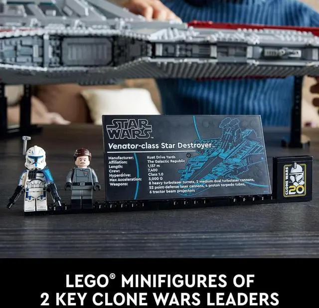 Alt view image 5 of 9 - LEGO Star Wars Venator-Class Attack Cruiser Building Set, 5374 Pieces, Age 18+