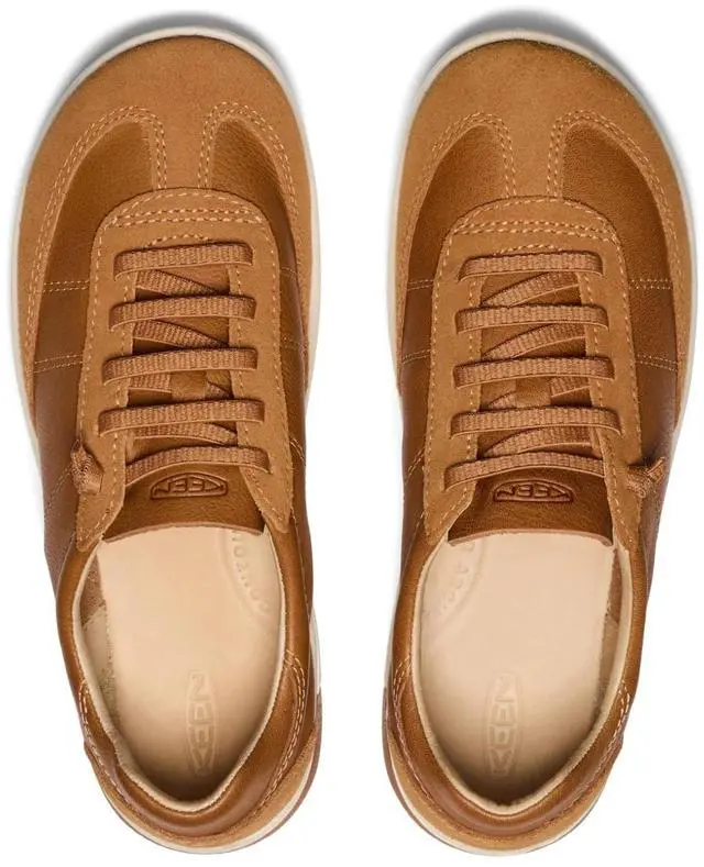 Alt view image 3 of 7 - KEEN Women's KNX T-Toe Lace-Up Leather Regular Sneaker, Chipmunk/Birch - Size 10