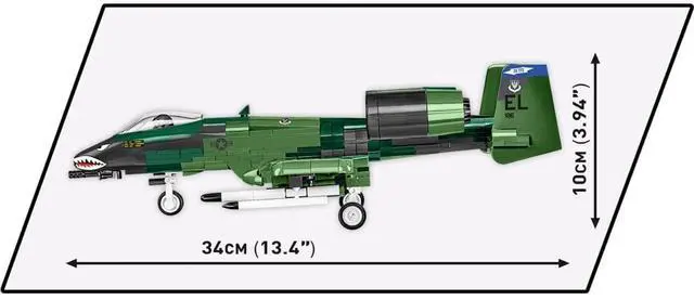 Alt view image 7 of 7 - COBI Armed Forces A-10 Thunderbolt II Warthog Aircraft Building Sets, 667 Pieces