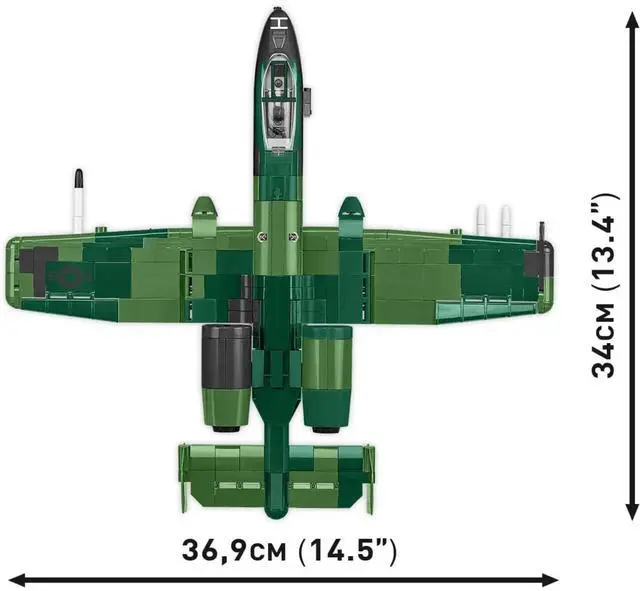 Alt view image 4 of 7 - COBI Armed Forces A-10 Thunderbolt II Warthog Aircraft Building Sets, 667 Pieces