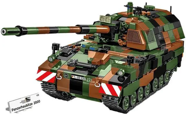 Alt view image 2 of 6 - COBI Armed Forces Panzerhaubitze 2000 Tank Building Set, 1006-Pieces, Age 8+