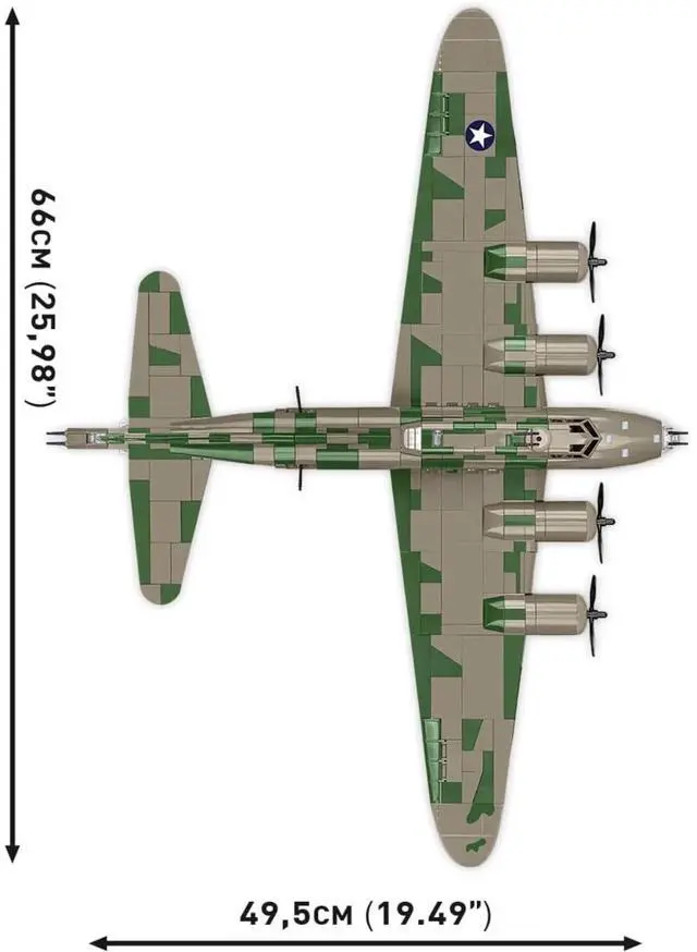 Alt view image 5 of 7 - COBI 5749 WWII Boeing B-17F Flying Fortress Building Sets, 1376 Pieces, Age 10+